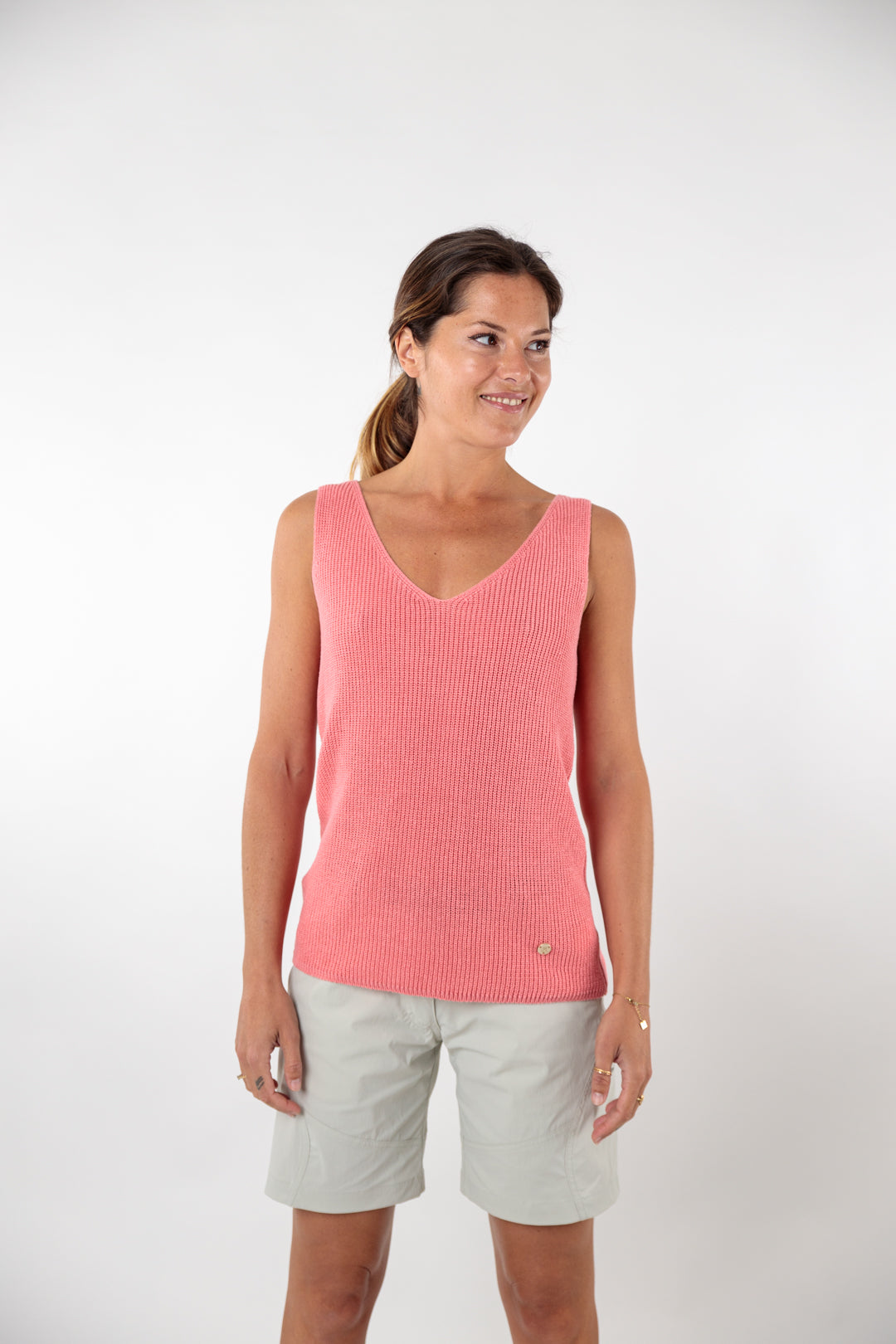 Plain v-neck tank top