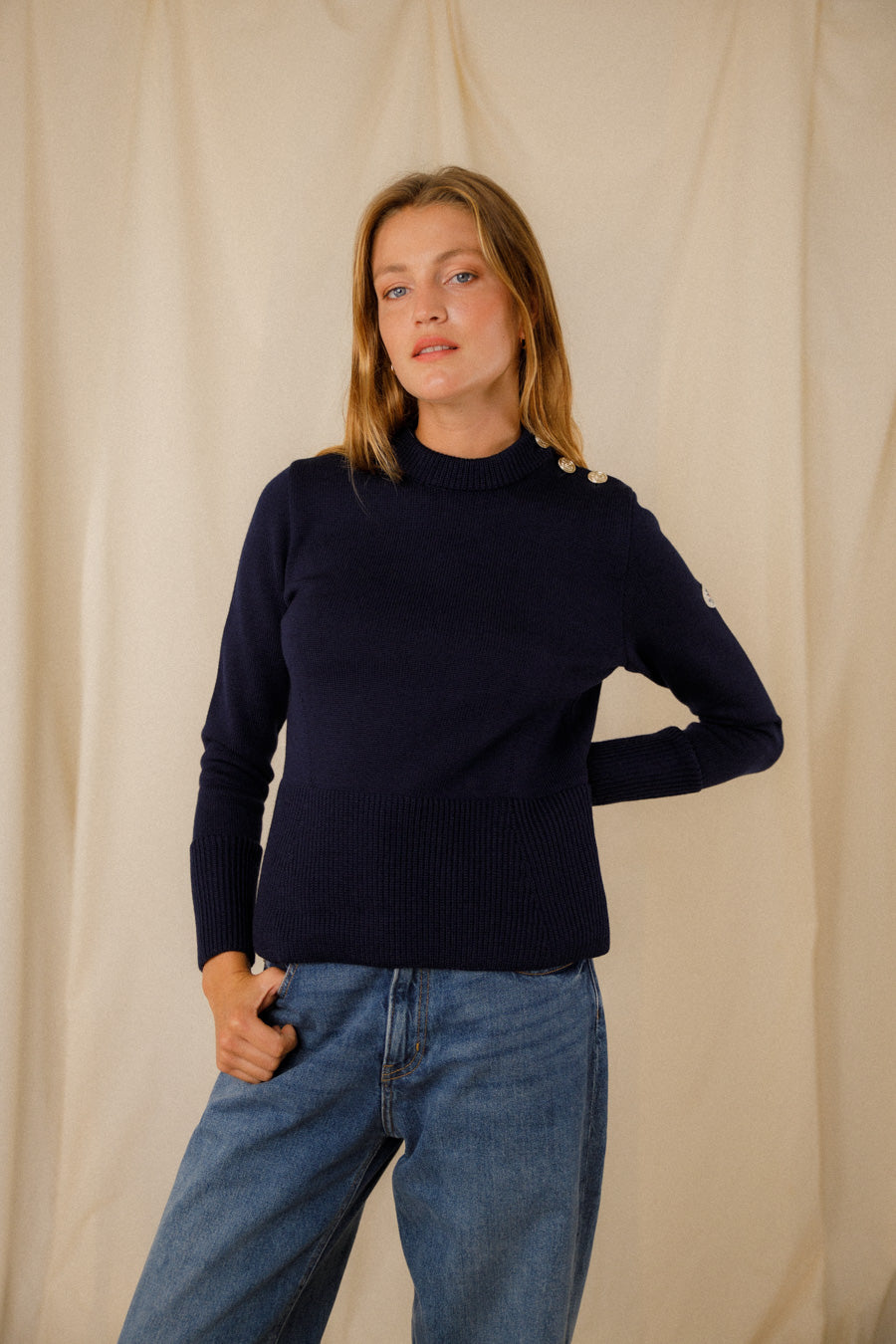 Pull marin uni Brunella