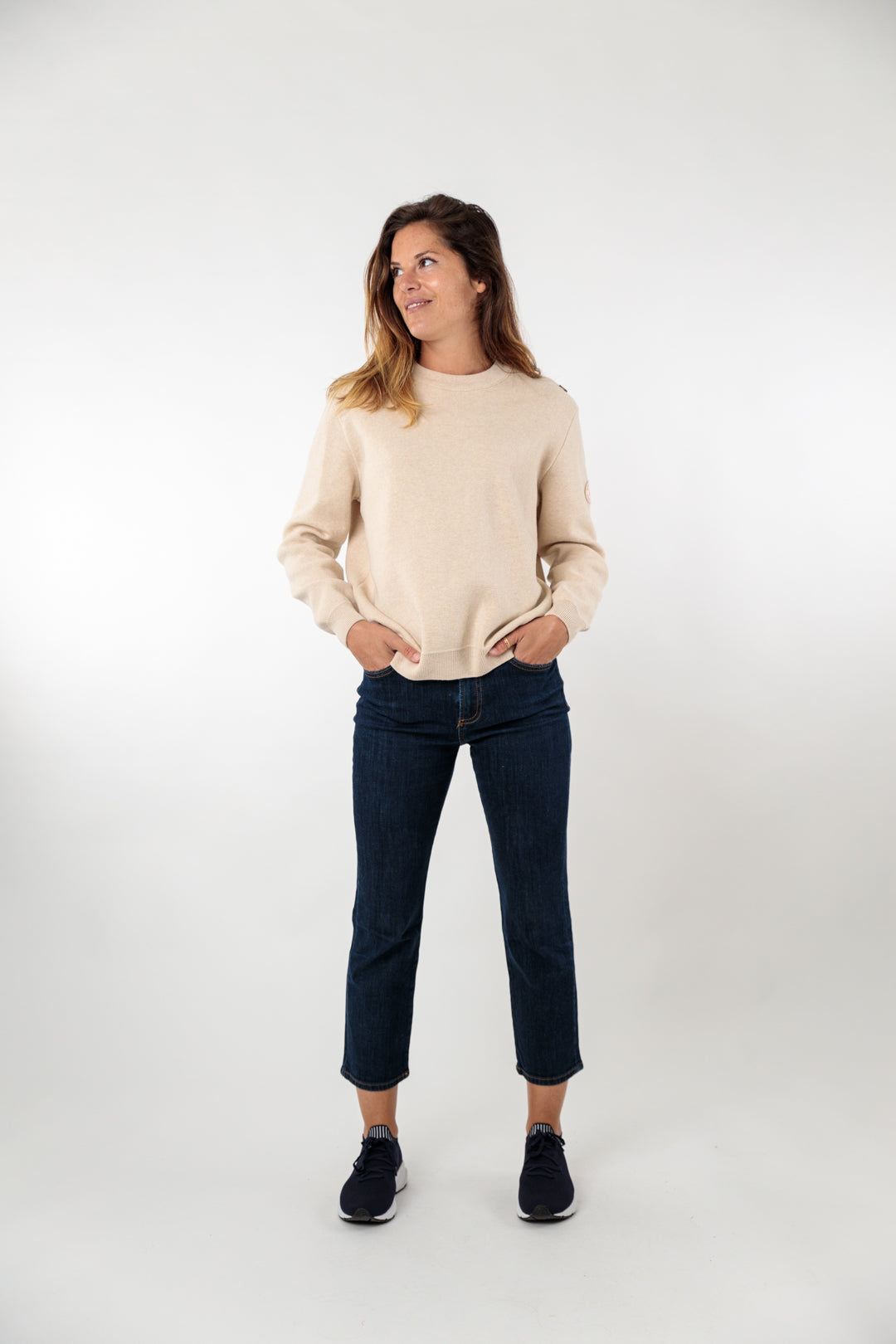 Plain cotton sweater