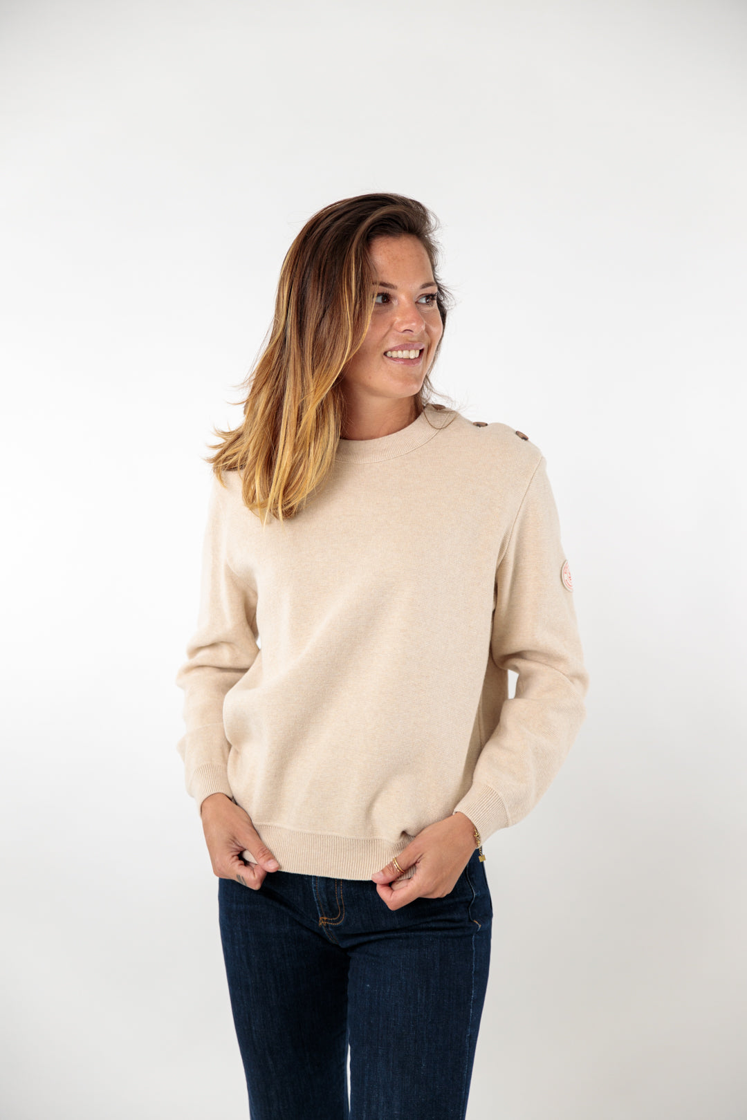 Plain cotton sweater