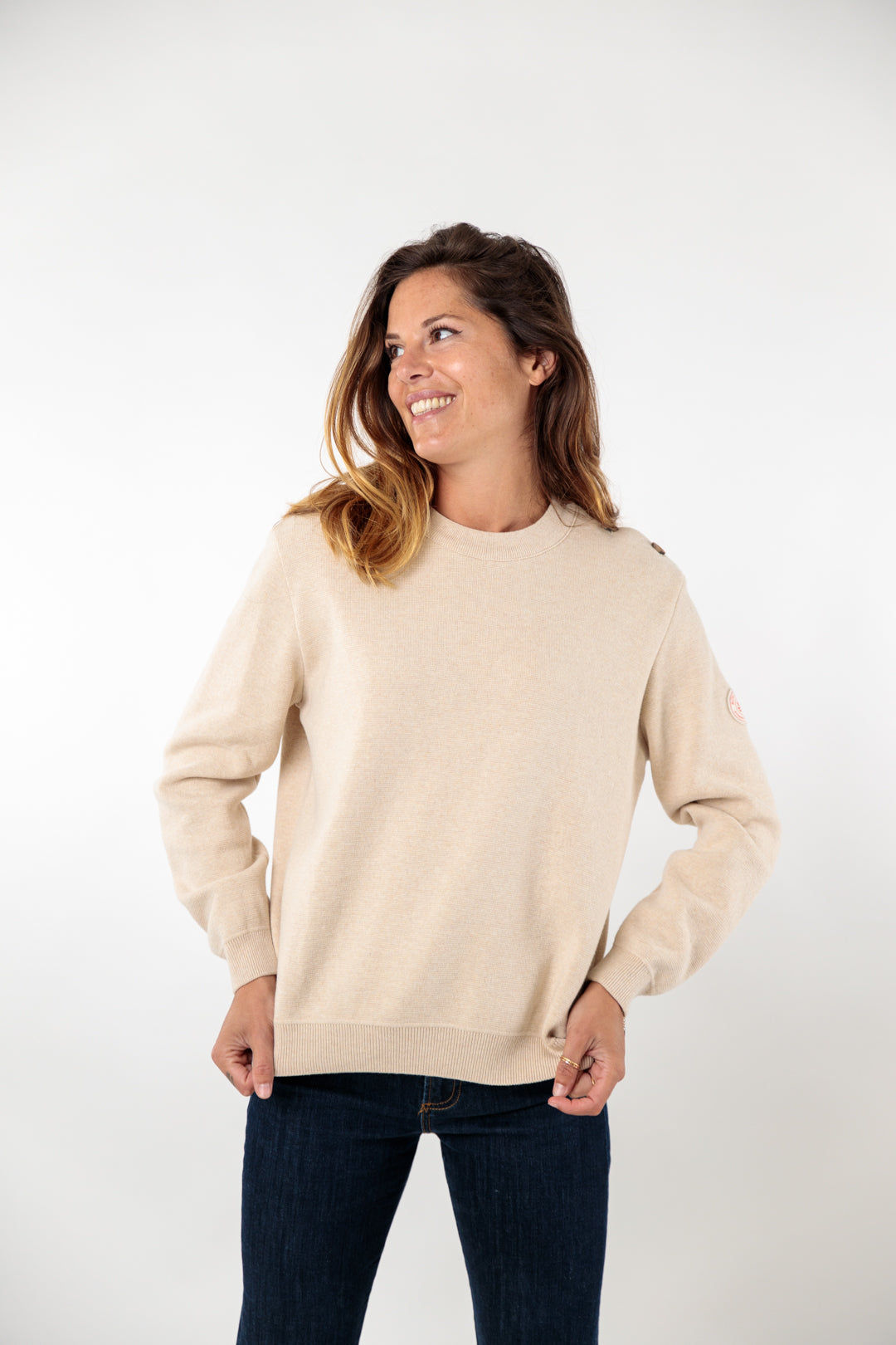 Plain cotton sweater