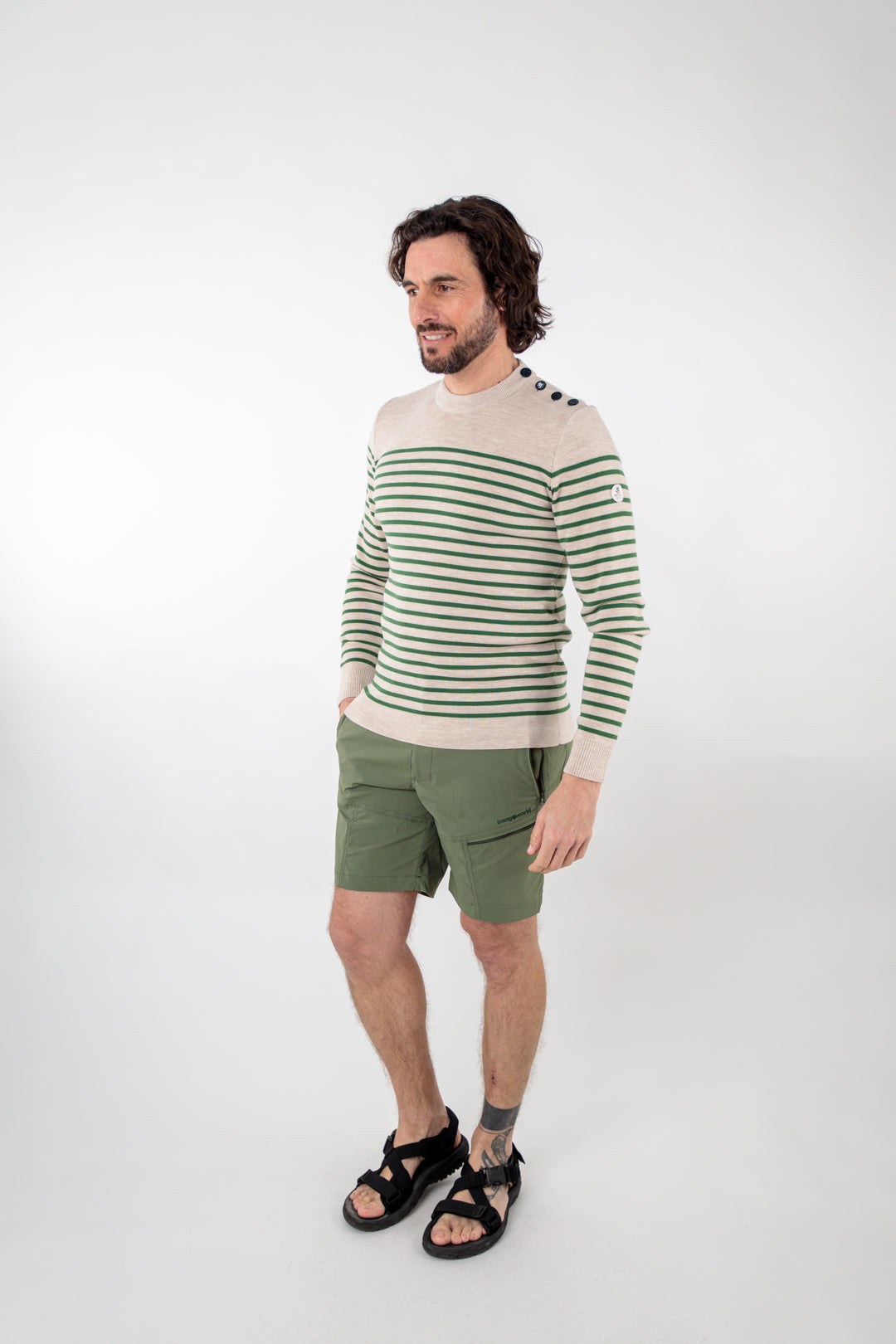 Merino wool striped sailor sweater