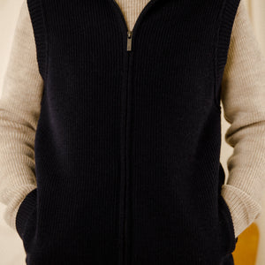 Sleeveless zipped jacket Edouard