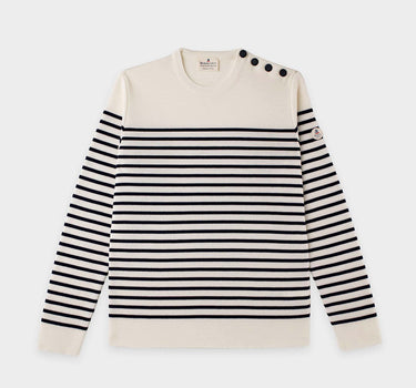 Pull classique marin raye