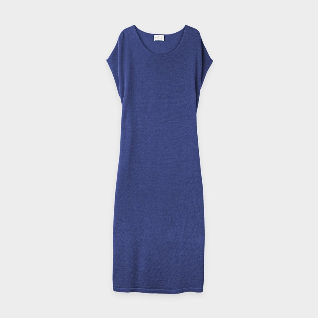 Loose linen/cotton round neck dress