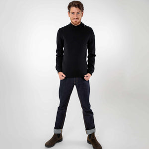 Plain sailor sweater 100% virgin wool