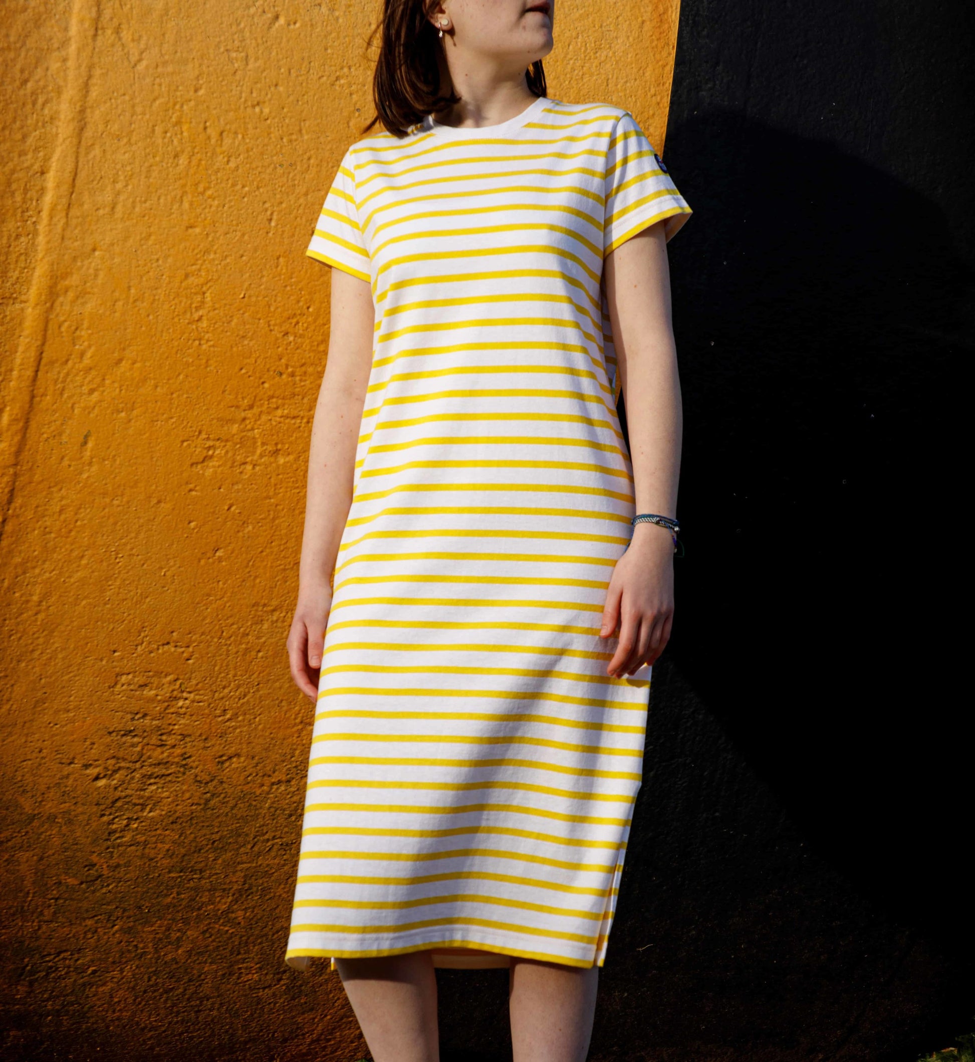 Two-tone striped dress