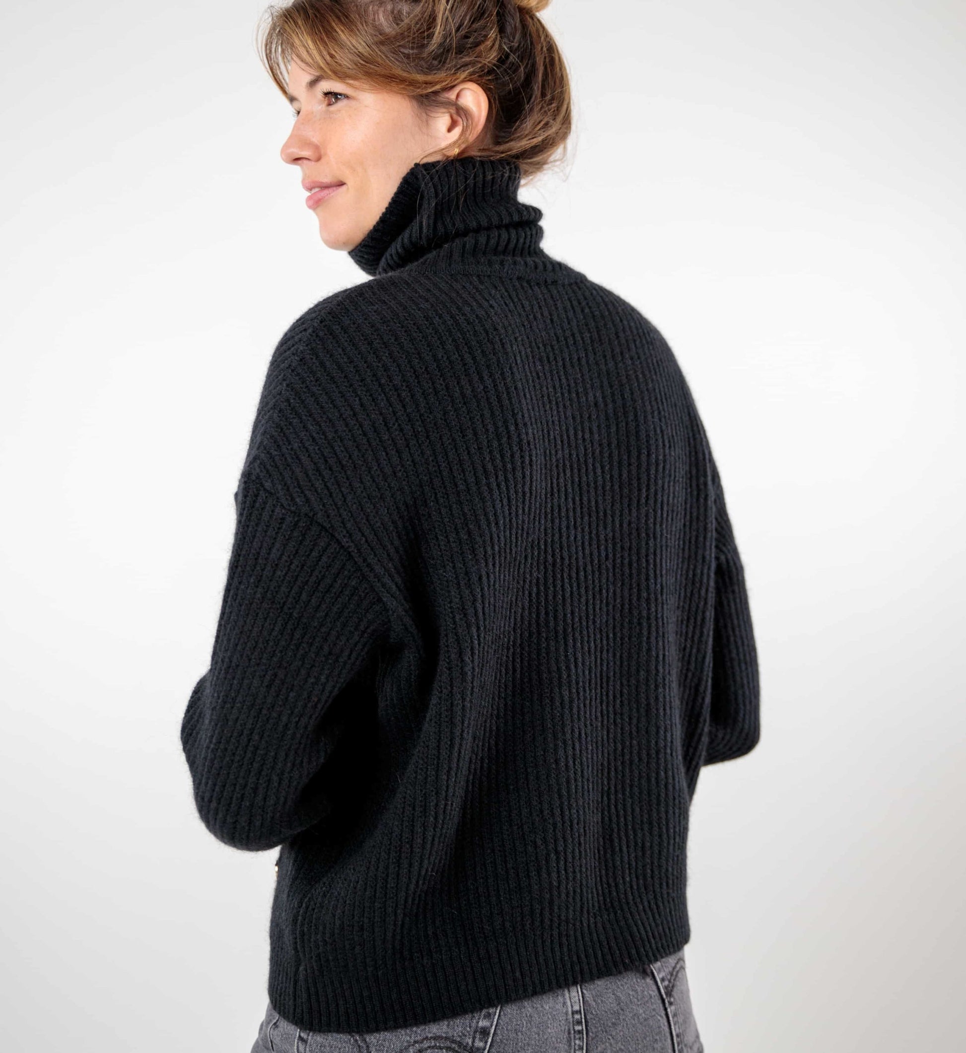 Pull col roulé en mohair