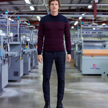Striped sailor sweater 100% virgin wool