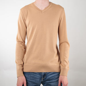 Thin plain v-neck sweater