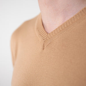 Thin plain v-neck sweater