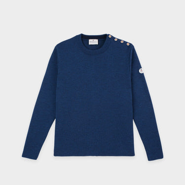 Plain sailor sweater with round neckline