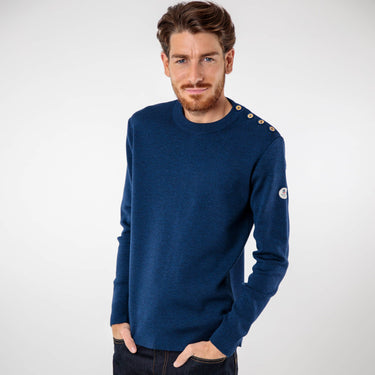 Pull marin uni encolure ronde