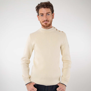 Plain sailor sweater with fancy elbow patches