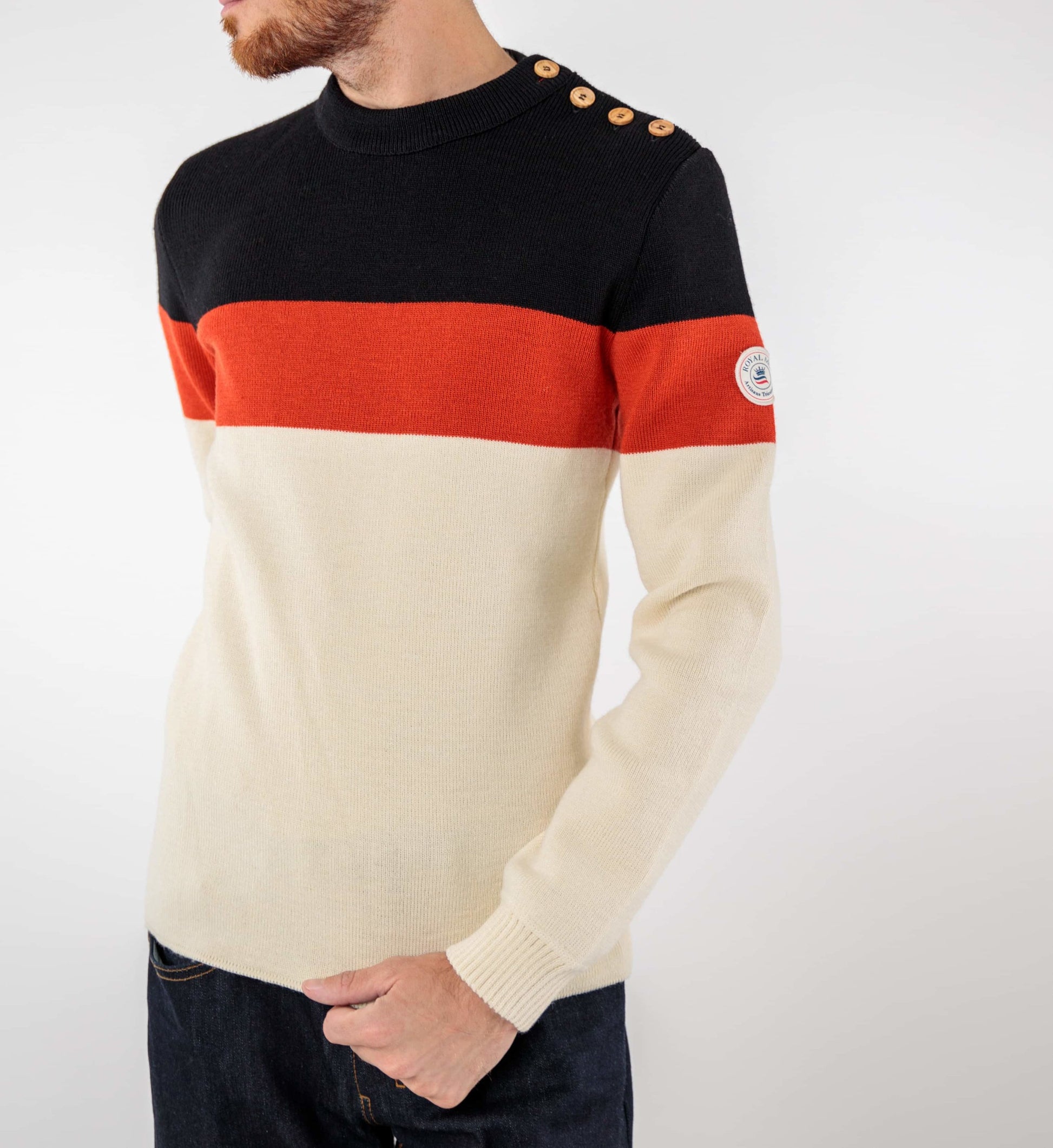 Tricolor sailor sweater