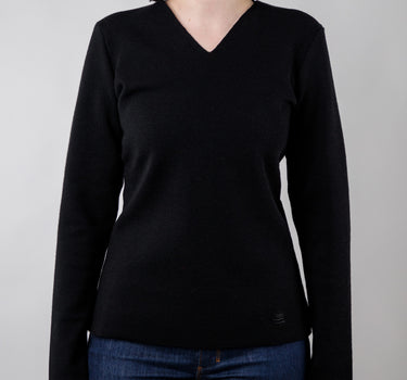 Classic v-neck sweater 100% merino