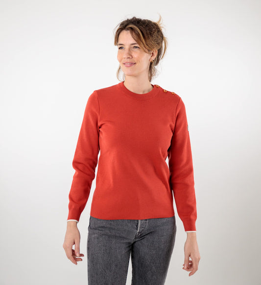 Pull marin uni encolure ronde