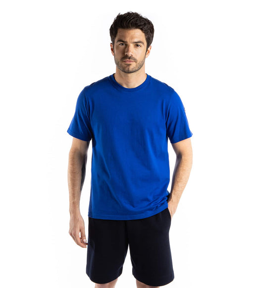 Short-sleeved round-neck T-shirt in organic cotton